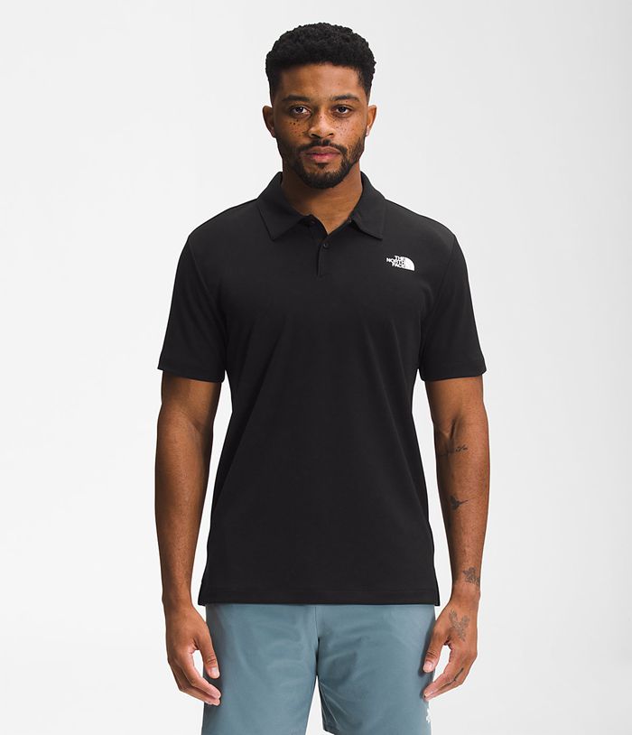 The North Face T-Shirts Wander Polo Black - Mens - Thailand VCKGI-6784